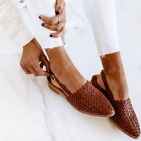 Martina | Elegante Slingback Sandalen aus geflochtenem Leder