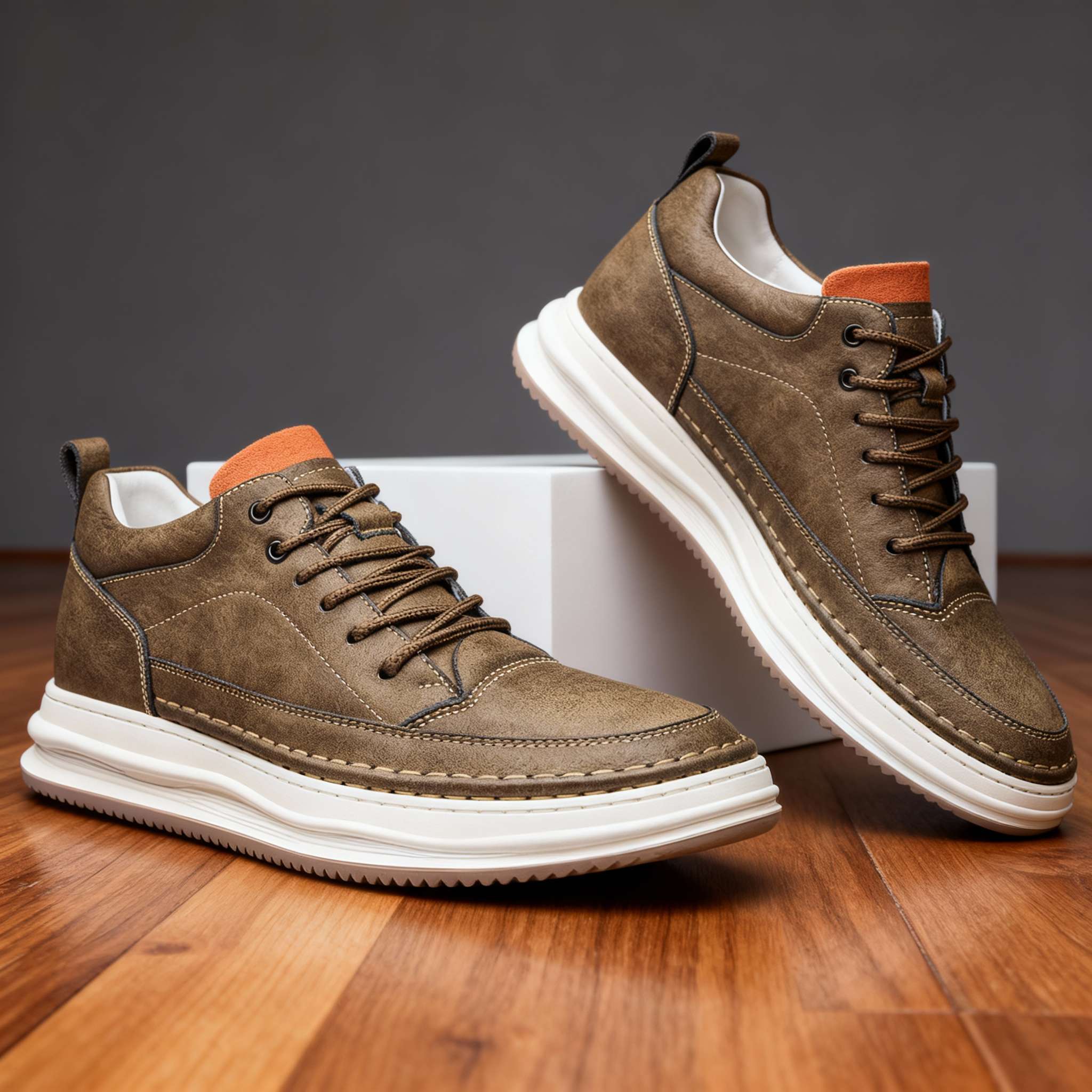 Harlow | Elegante & Bequeme Schwarze Ledersneaker Herren 0
