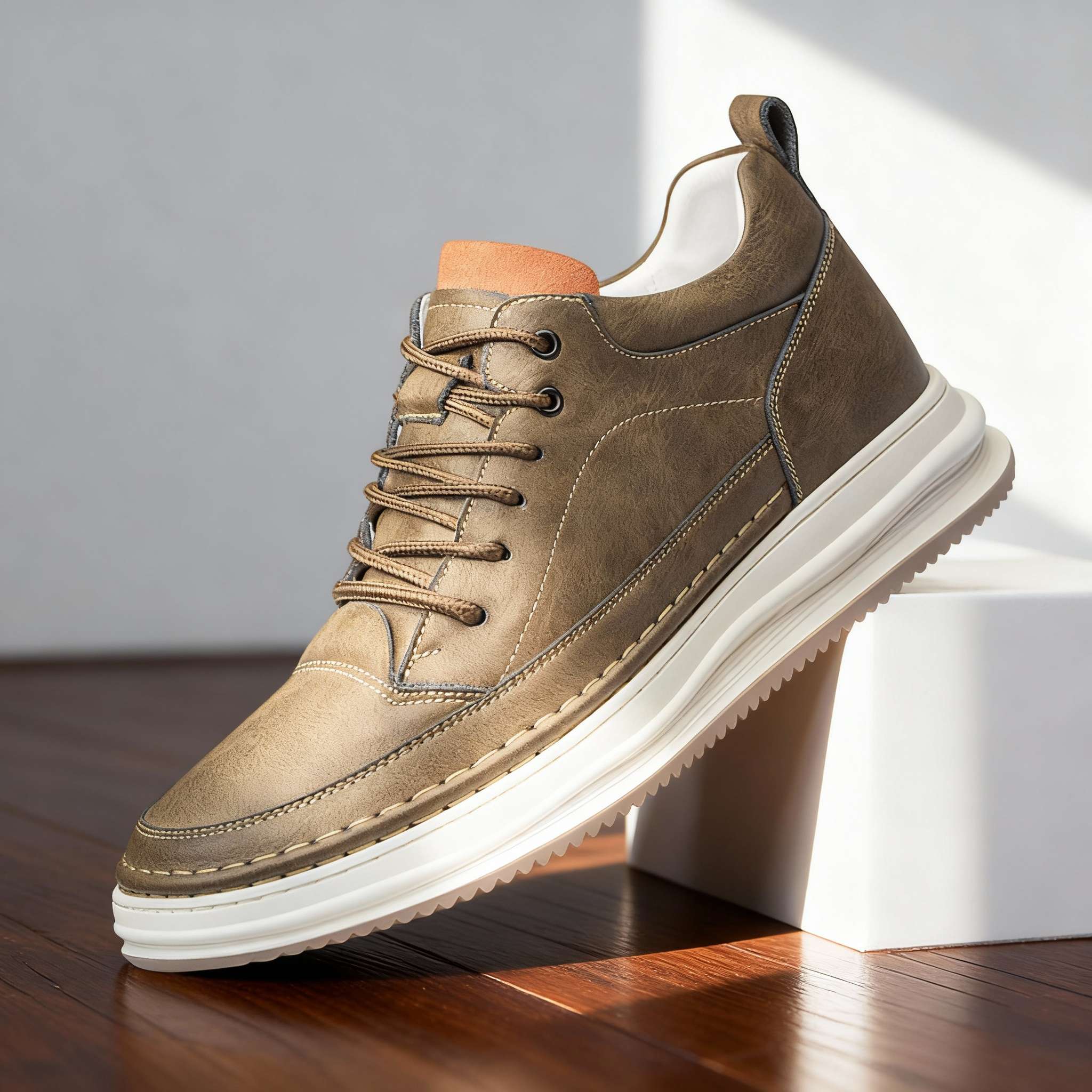 Harlow | Elegante & Bequeme Schwarze Ledersneaker Herren 1