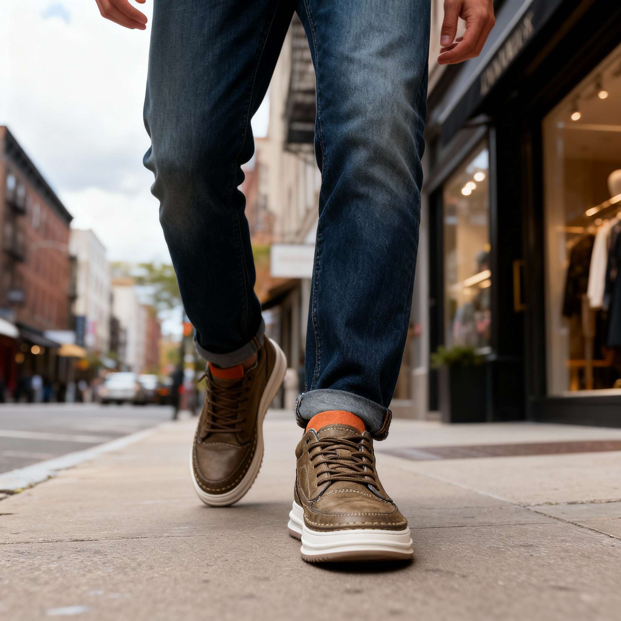 Harlow | Elegante & Bequeme Schwarze Ledersneaker Herren 5