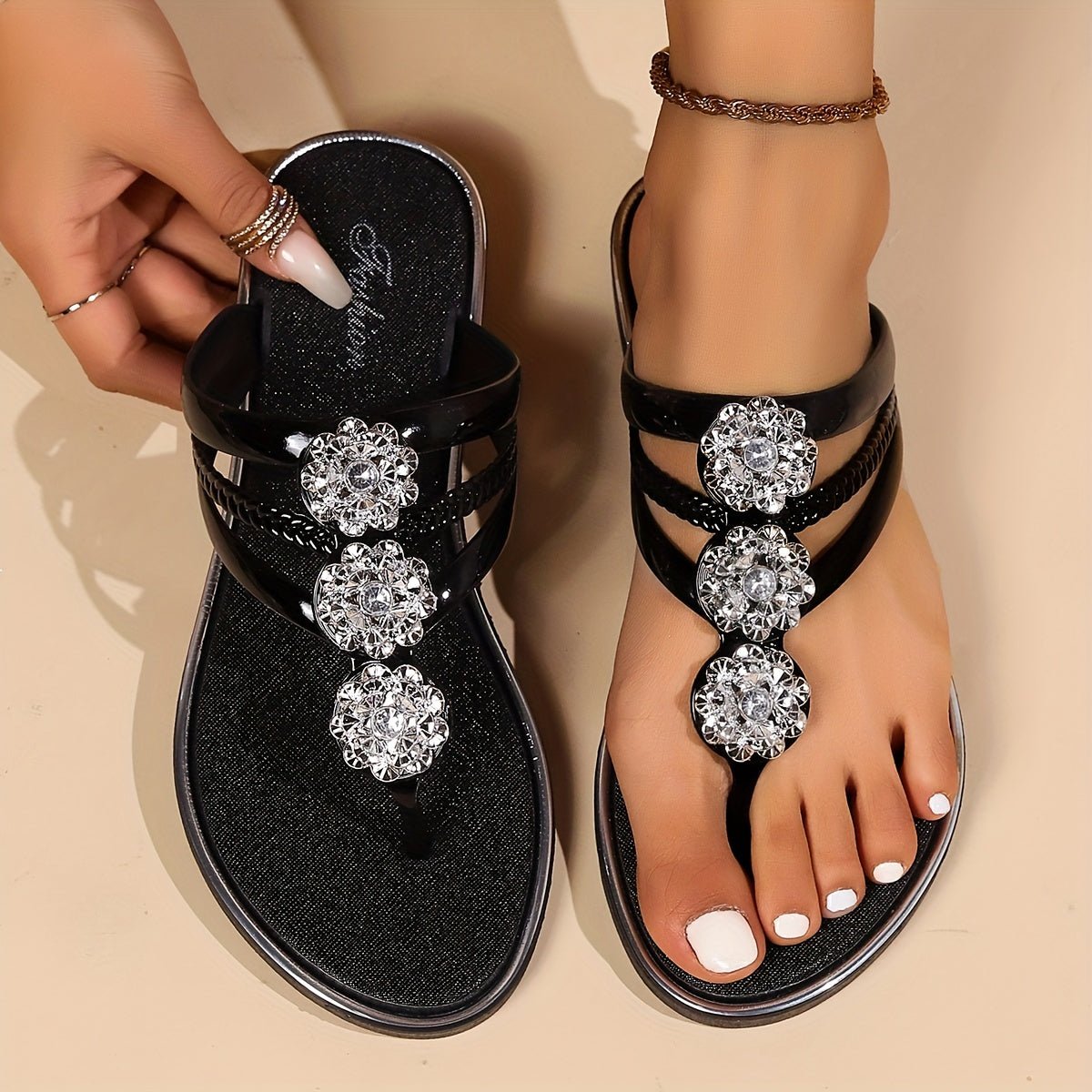 Harmonia | Elegante, Bequeme &amp; Glamouröse Damen-Sandalen mit Strasssteinen 1