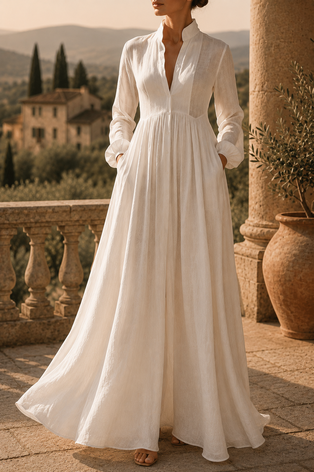 Havita | Fließendes, Elegantes &amp; Romantisches Maxikleid 0
