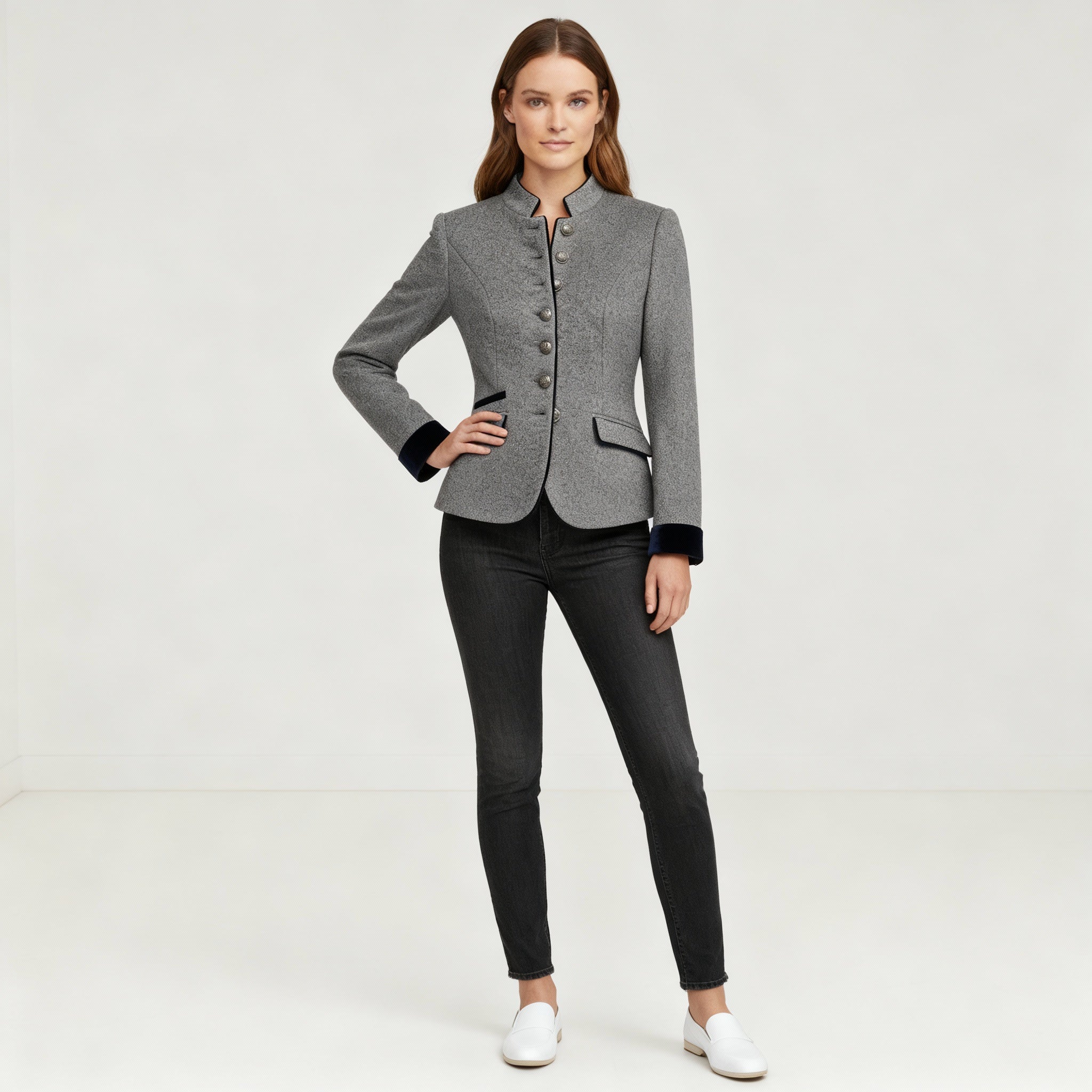 Heidi | Elegante Damenjacke – Urbaner Schnitt, Stehkragen &amp; Kurzjacke für jeden Anlass 0