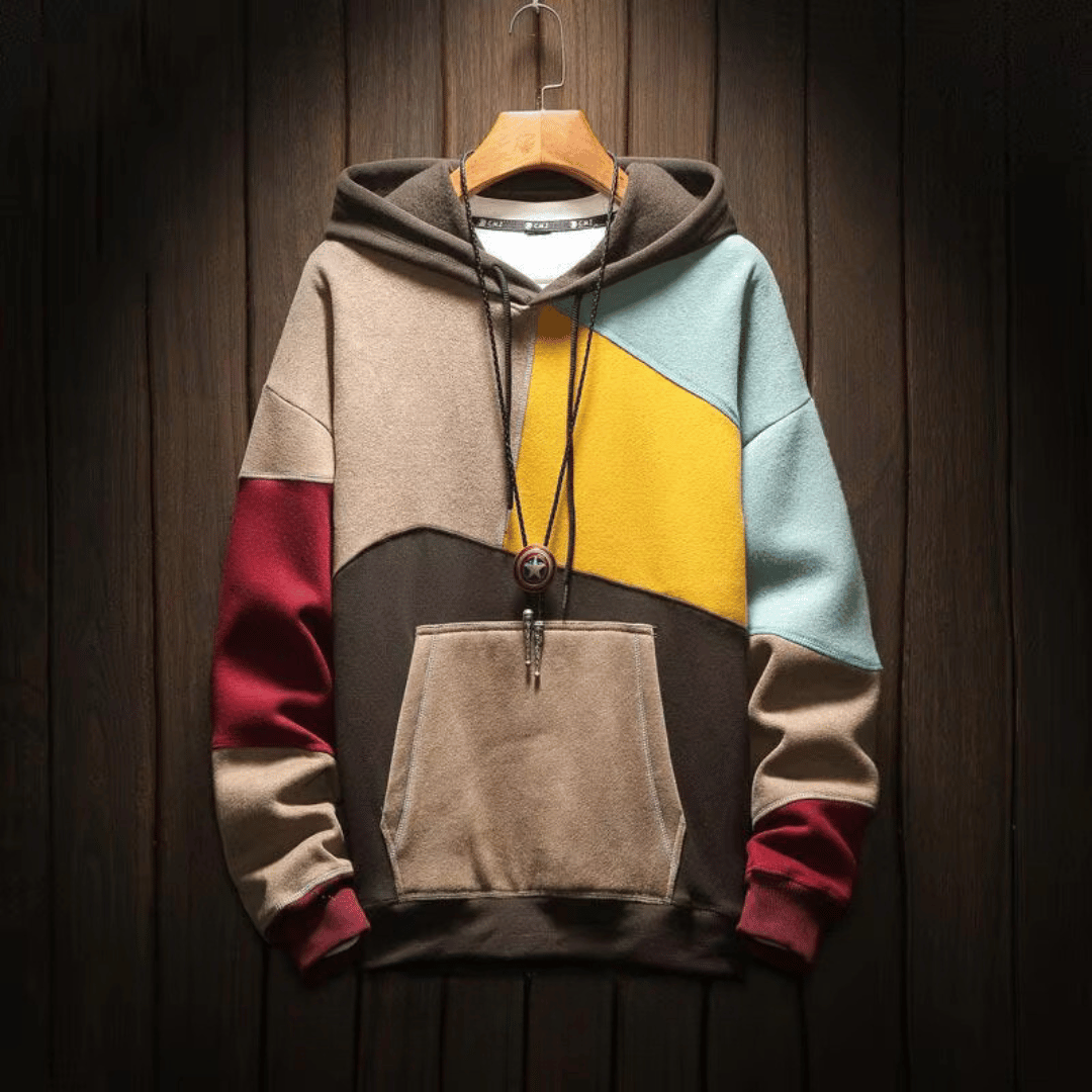 Heidi | Lässiger Color-Block Hoodie Damen mit Kapuze und Kängurutasche 0