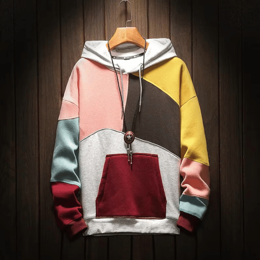 Heidi | Lässiger Color-Block Hoodie Damen mit Kapuze und Kängurutasche 6