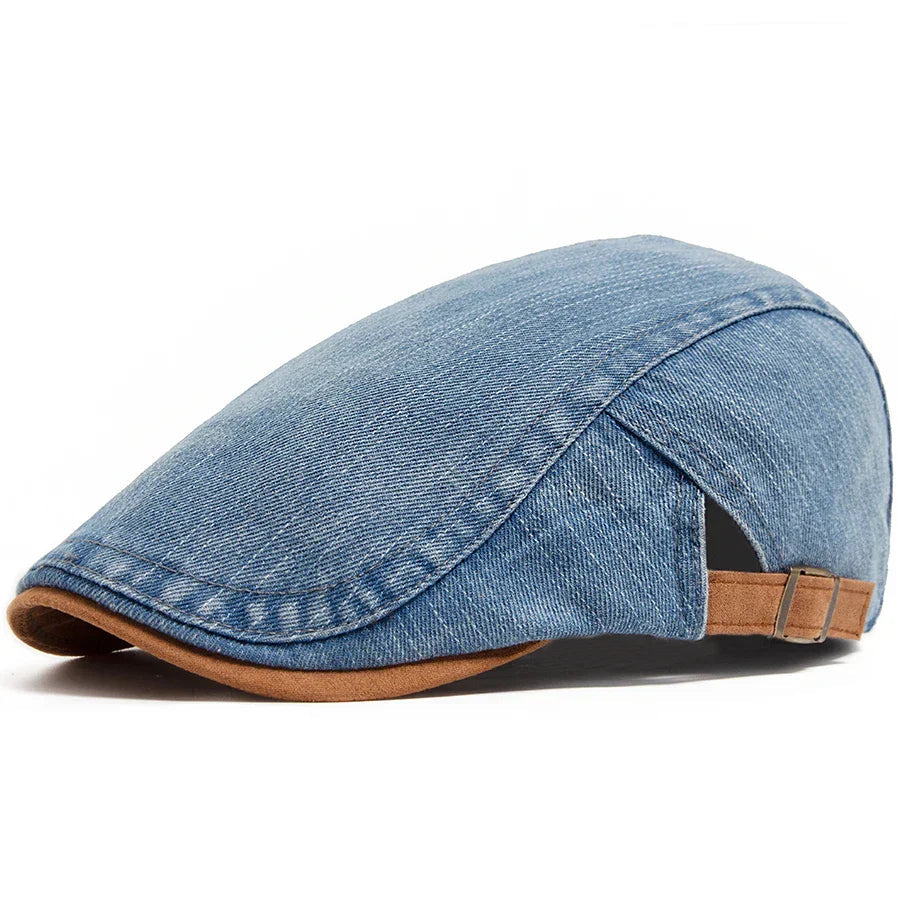 Hektor | Stilvolle, Bequeme Herren Schiebermütze im Denim-Look 4
