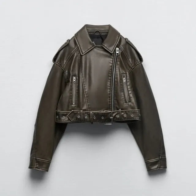 Hera | Stilvolle Bikerjacke Damen – Elegante Lederjacke Schwarz für jeden Anlass 3