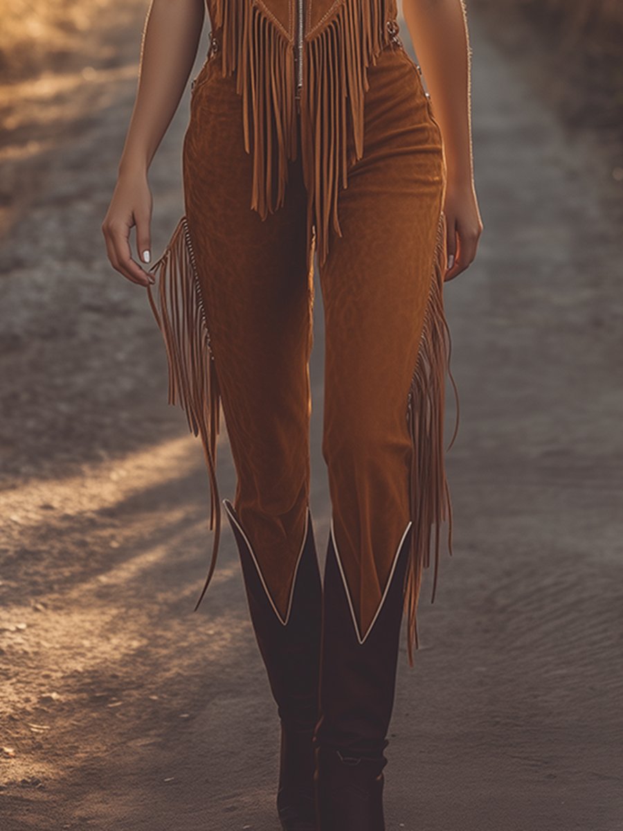 Imogen | Auffälliger, Bequemer &amp; Stilvoller Damen-Fransen-Jumpsuit 4
