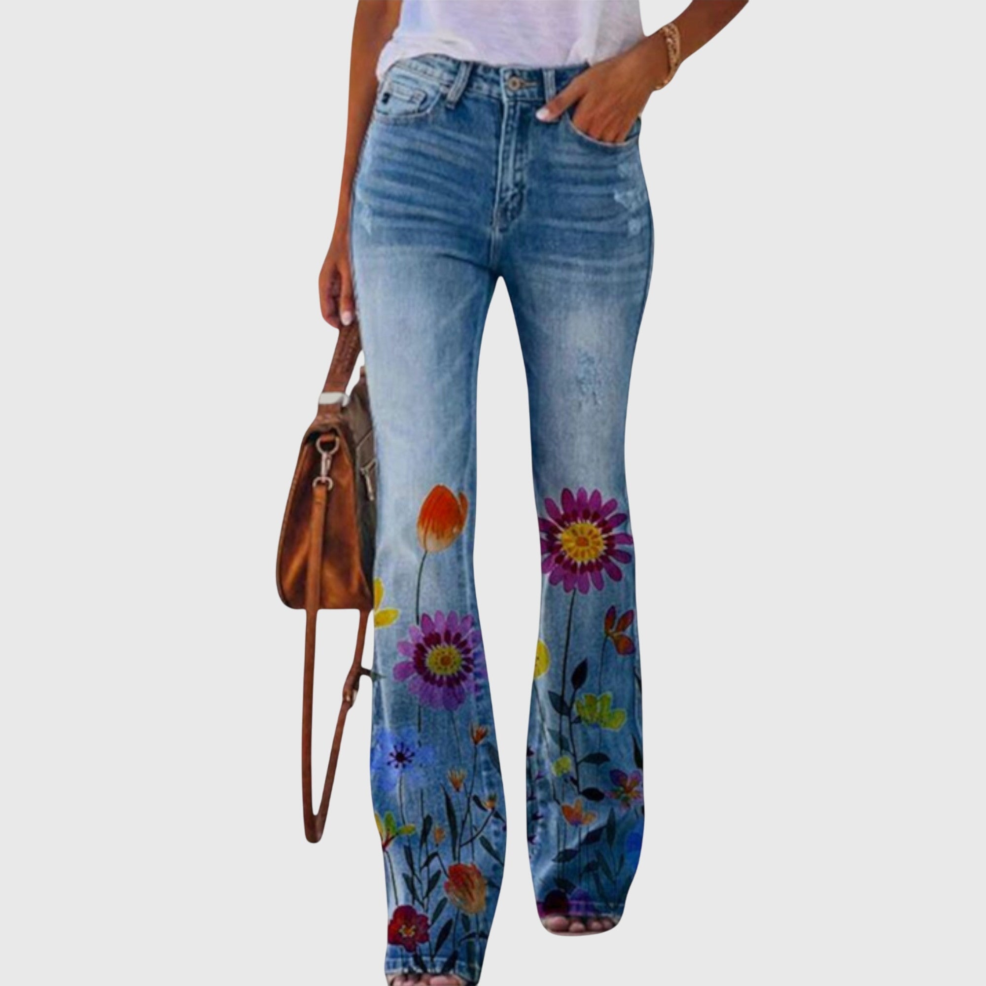 Iris | Elegante, Weite &amp; Blumenmuster Damenhose 1