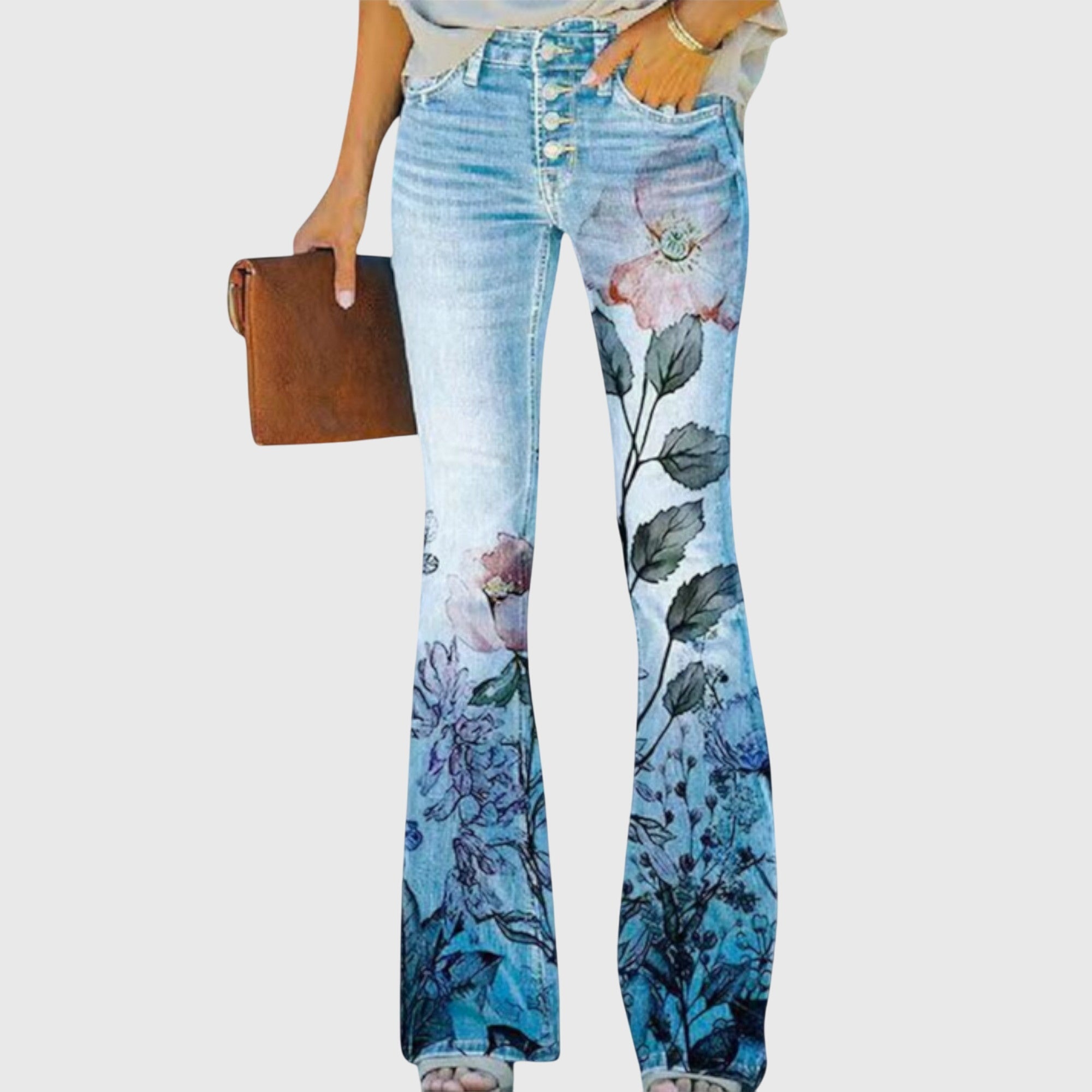 Iris | Elegante, Weite &amp; Blumenmuster Damenhose 4