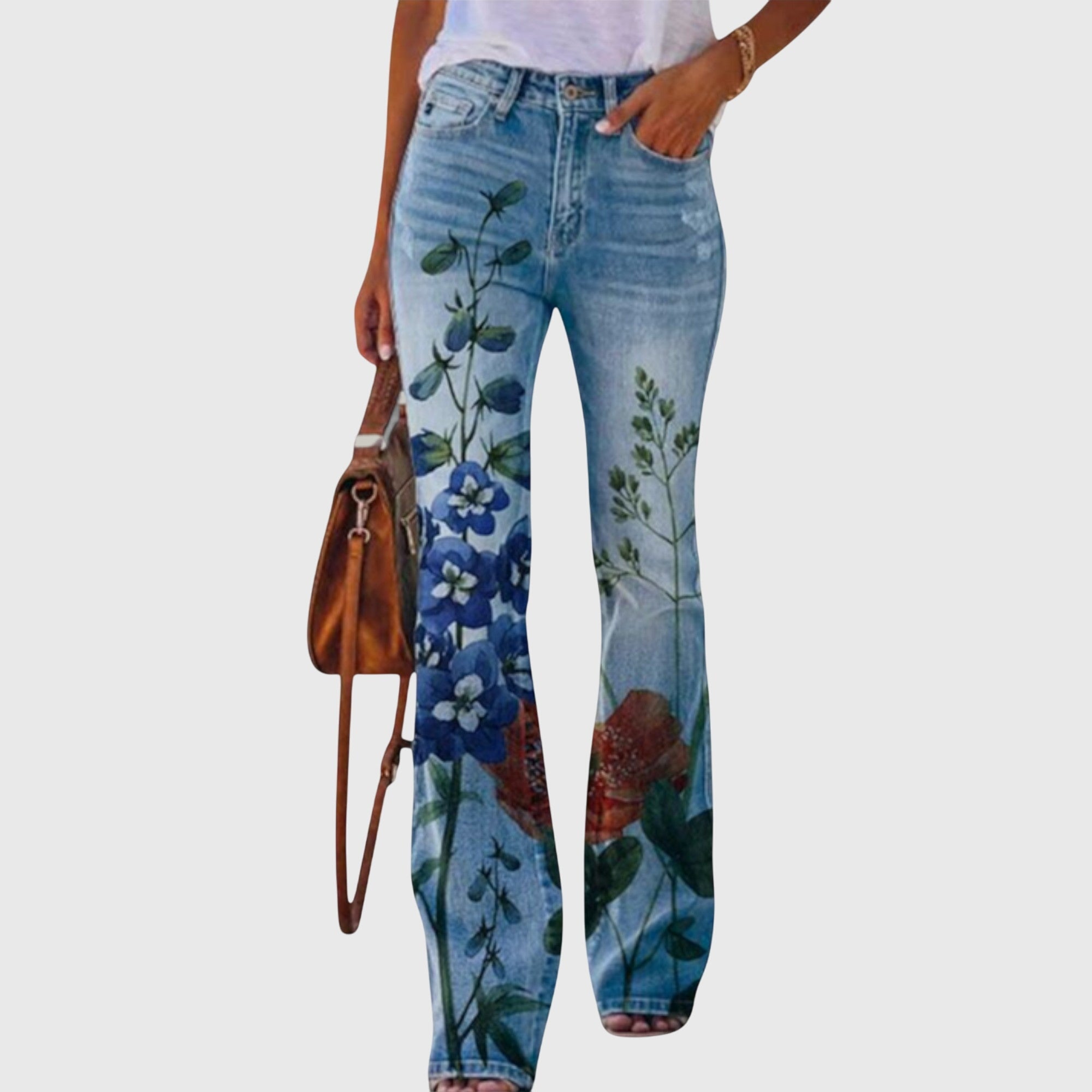 Iris | Elegante, Weite &amp; Blumenmuster Damenhose 5