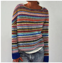 Greta | Stilvoller Retro-Strickpullover mit Streifenmuster