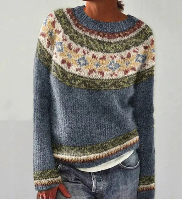 Isabella | Lebhafter und kuscheliger Retro-Streifenpullover 4