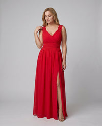 Clara | Elegantes und fließendes V-Ausschnitt Abendkleid