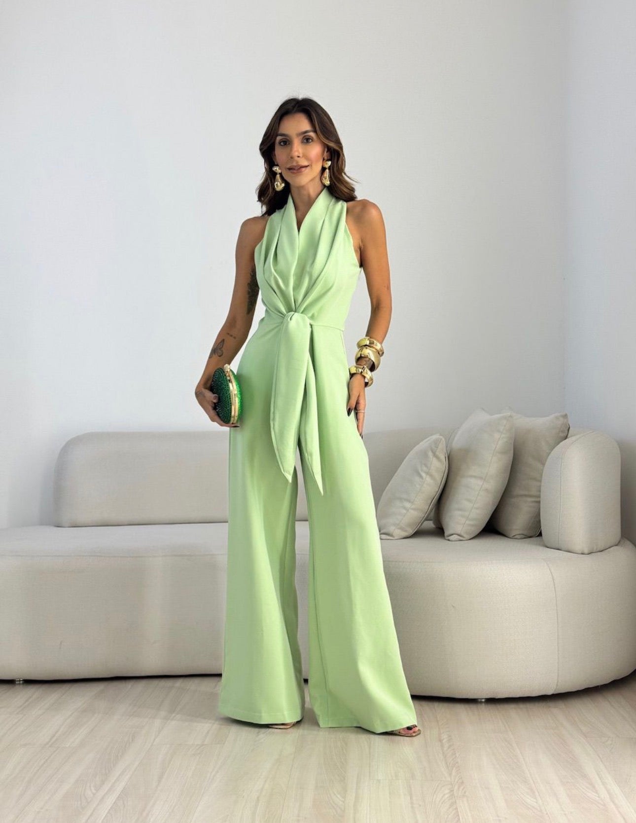 Ismerie | Eleganter Jumpsuit Damen Festlich – Fließend, Bequem &amp; Ideal für Sommerpartys 0