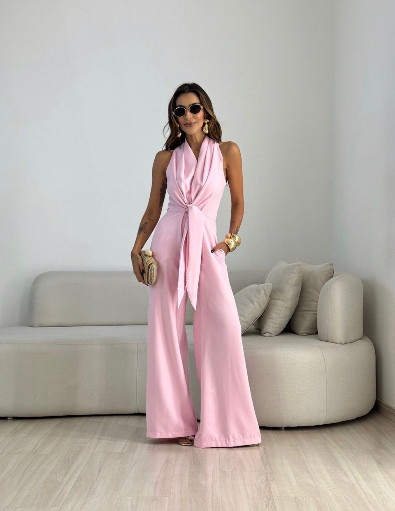 Ismerie | Eleganter Jumpsuit Damen Festlich – Fließend, Bequem &amp; Ideal für Sommerpartys 12