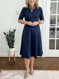 Sophia | Klassisches und vielseitiges Damen Midi Kleid