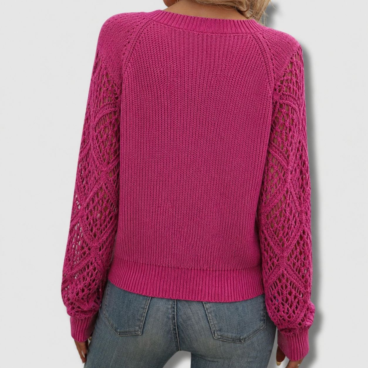 Jade | Eleganter V-Ausschnitt-Pullover 2