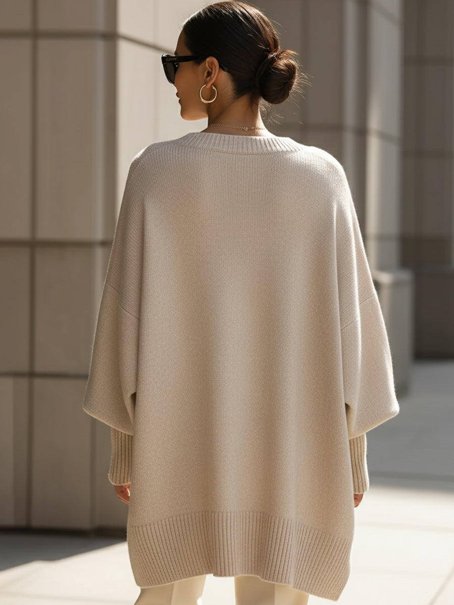 Jasmin | Eleganter & Bequemer Pullover Damen – Übergroße Wollmischung für Stil und Komfort 3