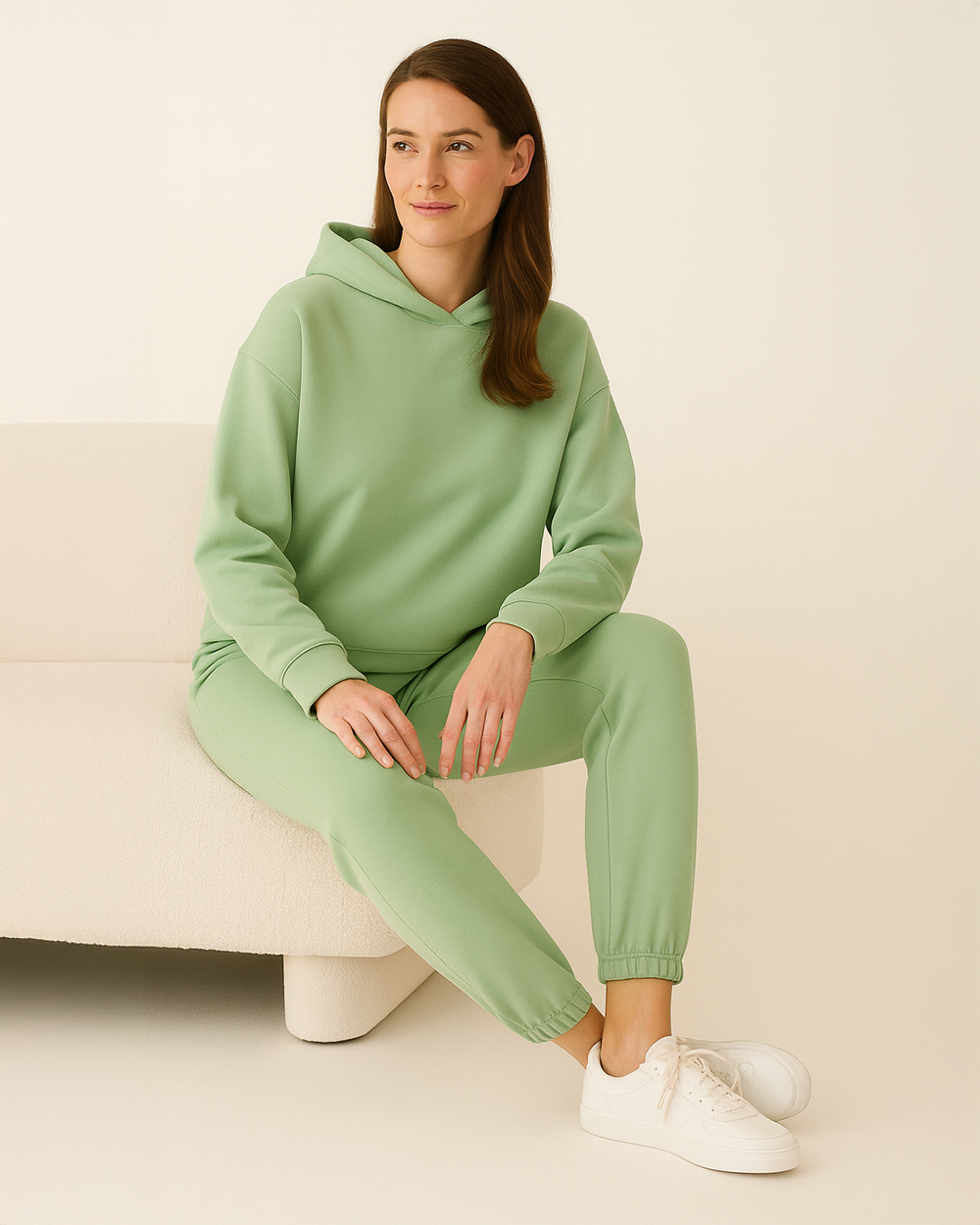 Lockerer Jogginganzug mit Kapuze und Bündchen
