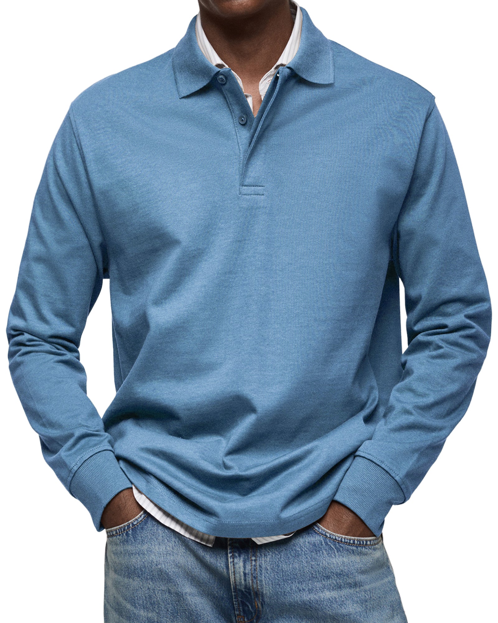 Jovian | Bequemes Herren Poloshirt Langarm – Atmungsaktiv, Elegant & Vielseitig Kombinierbar 0