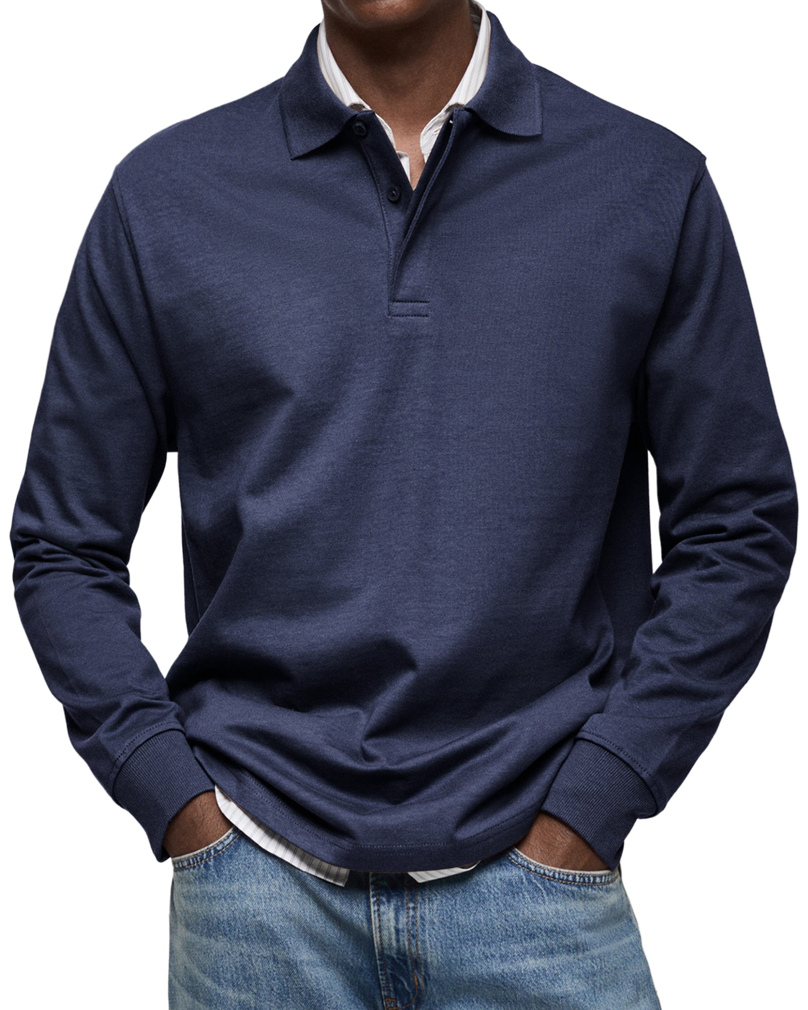 Jovian | Bequemes Herren Poloshirt Langarm – Atmungsaktiv, Elegant & Vielseitig Kombinierbar 1