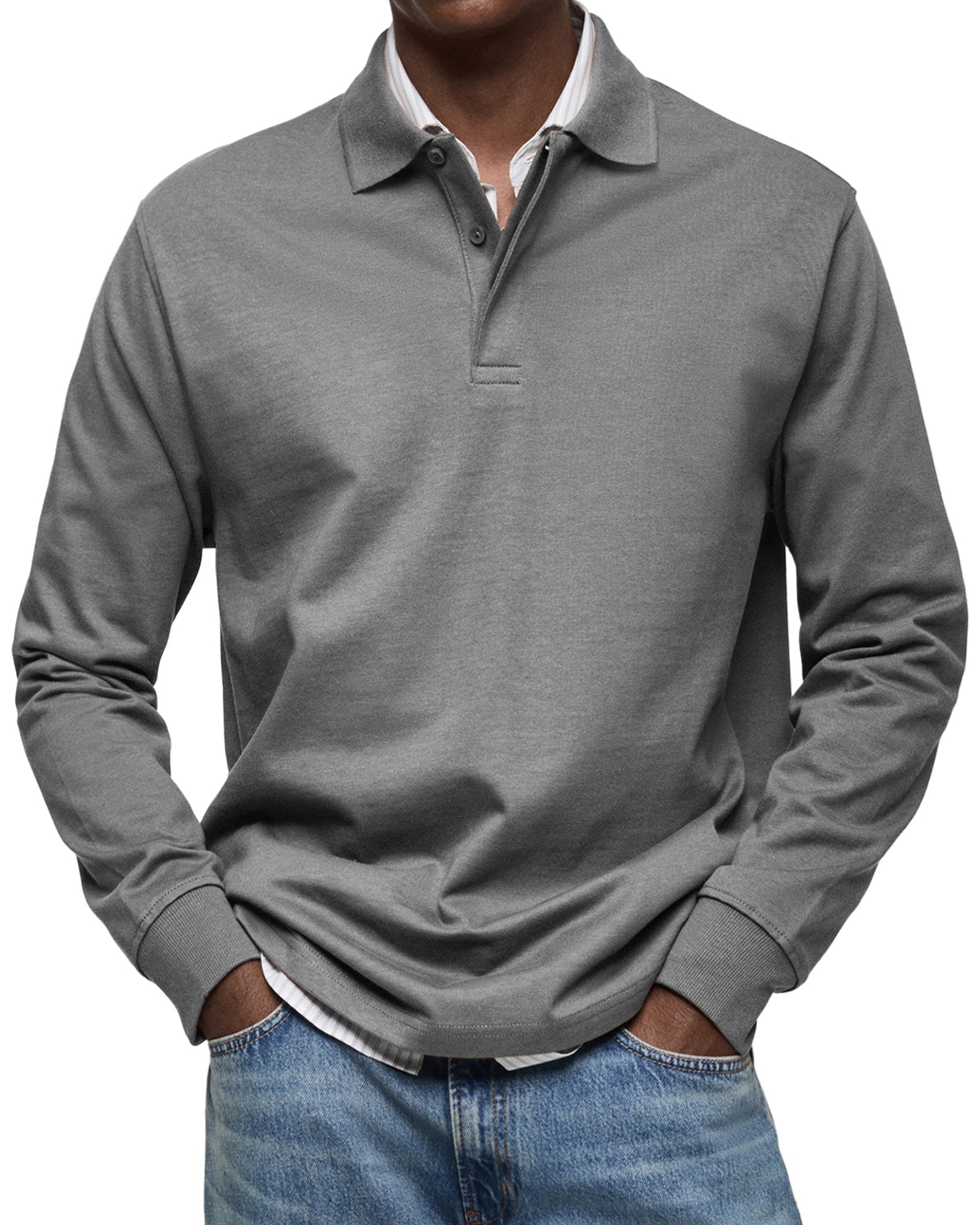 Jovian | Bequemes Herren Poloshirt Langarm – Atmungsaktiv, Elegant & Vielseitig Kombinierbar 4