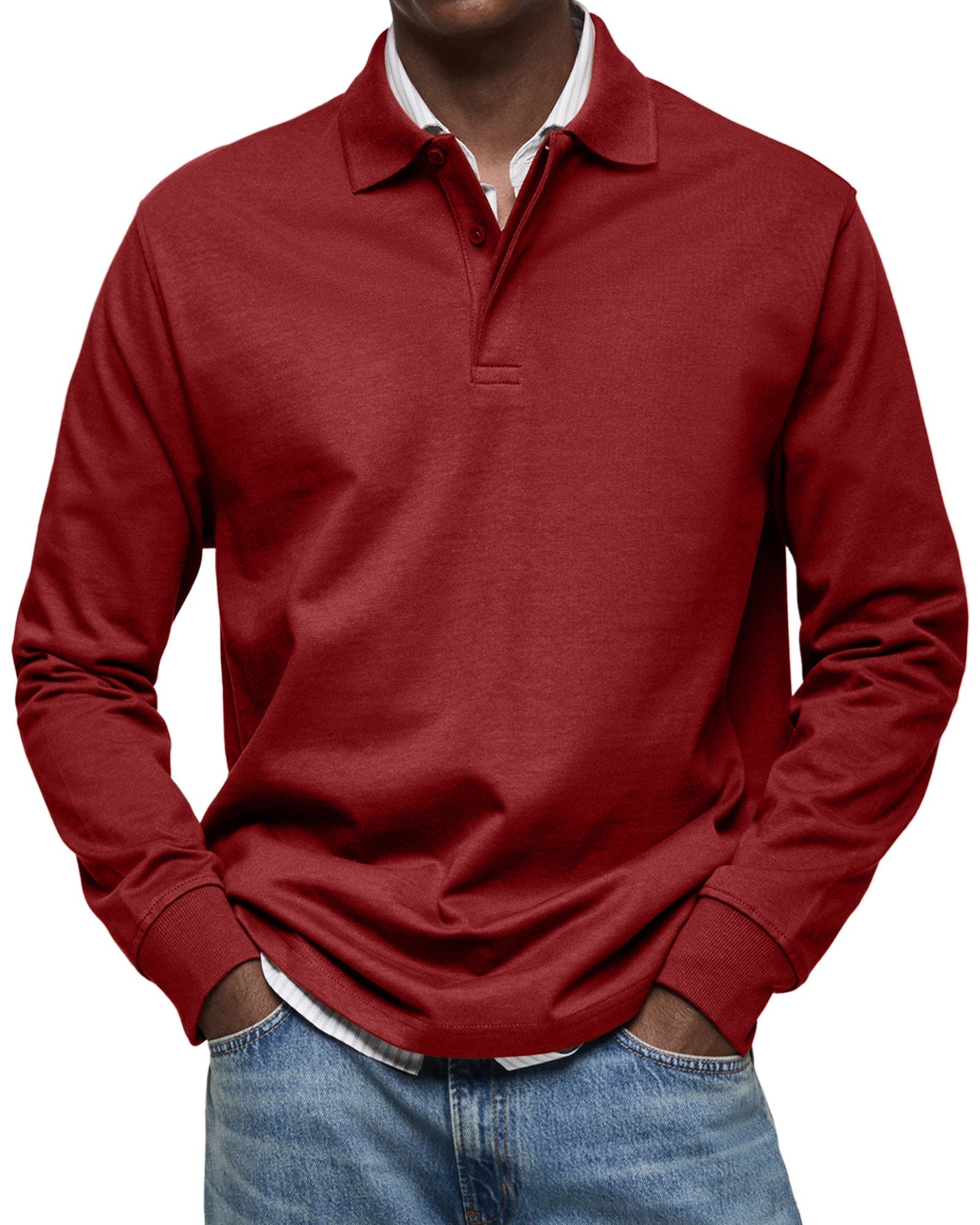 Jovian | Bequemes Herren Poloshirt Langarm – Atmungsaktiv, Elegant & Vielseitig Kombinierbar 9