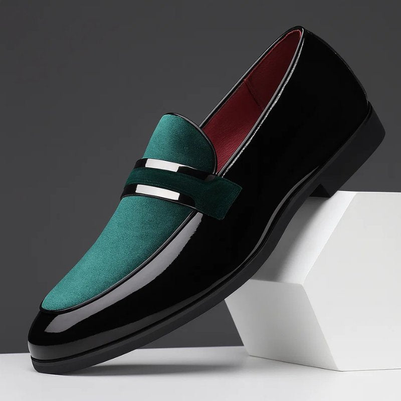Jovian | Elegante Herren Penny Loafer aus Italienischem Leder – Schwarz Wildleder Slipper für Alltag & Business 2