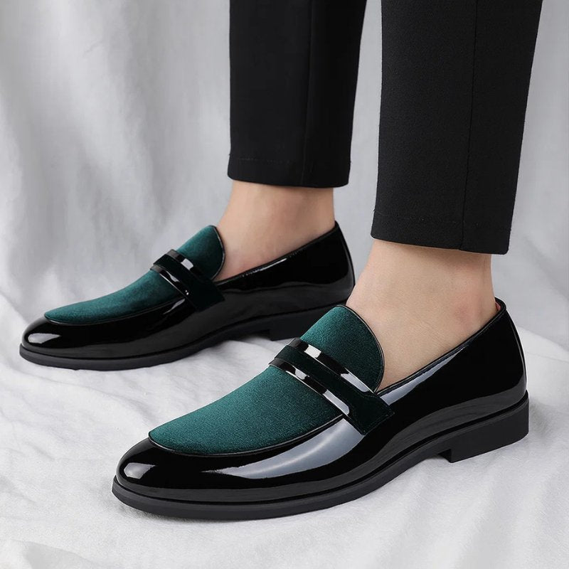 Jovian | Elegante Herren Penny Loafer aus Italienischem Leder – Schwarz Wildleder Slipper für Alltag & Business 3