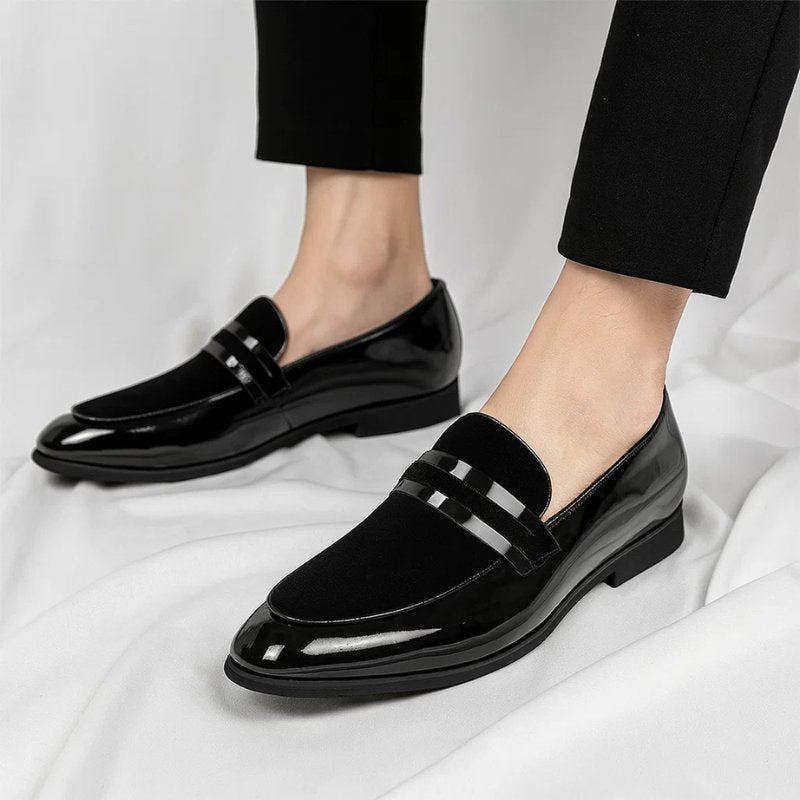 Jovian | Elegante Herren Penny Loafer aus Italienischem Leder – Schwarz Wildleder Slipper für Alltag & Business 7