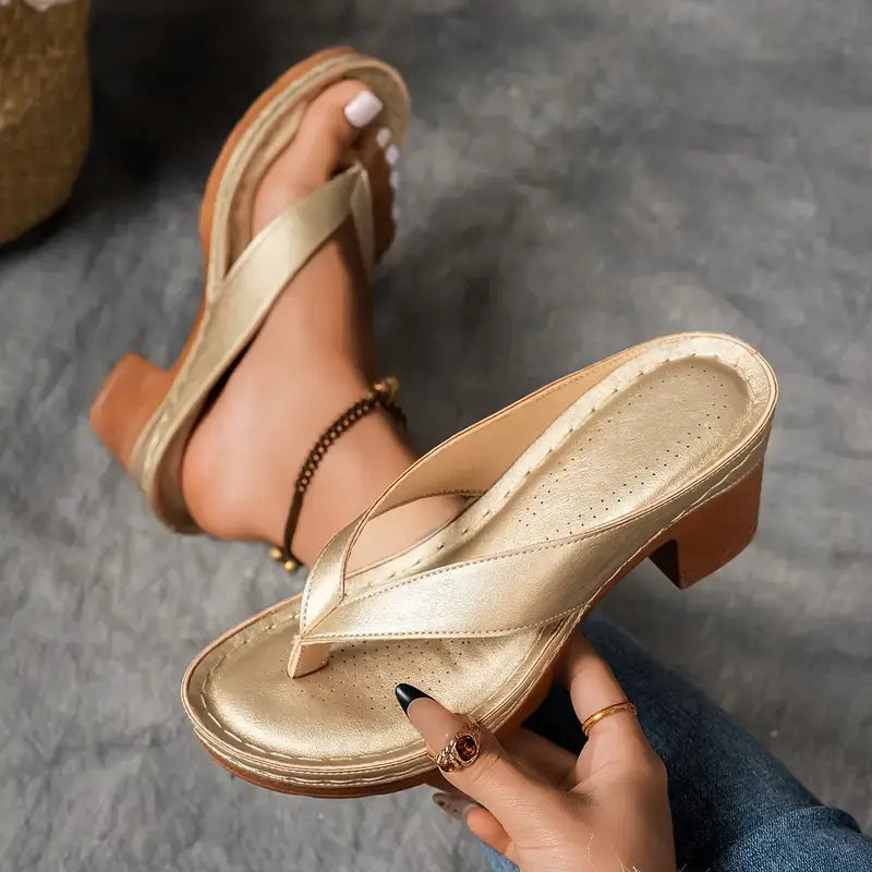 Jovita | Elegante Damen Sandalen – Komfortable Sandaletten mit Skulpturalem Absatz 0