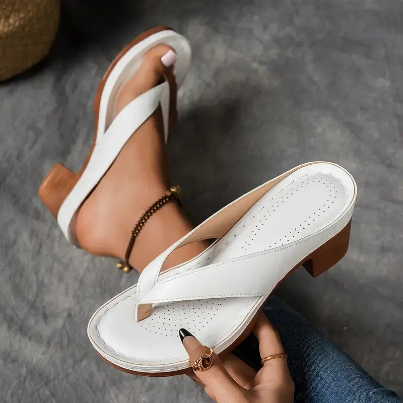 Jovita | Elegante Damen Sandalen – Komfortable Sandaletten mit Skulpturalem Absatz 1