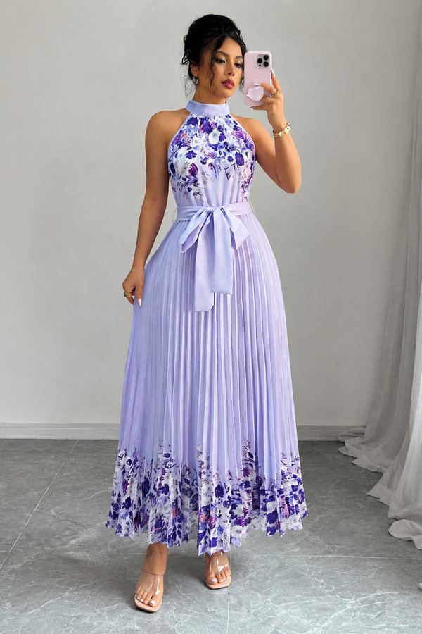 Julia | Romantisches, geblümtes Plissee-Midikleid 4