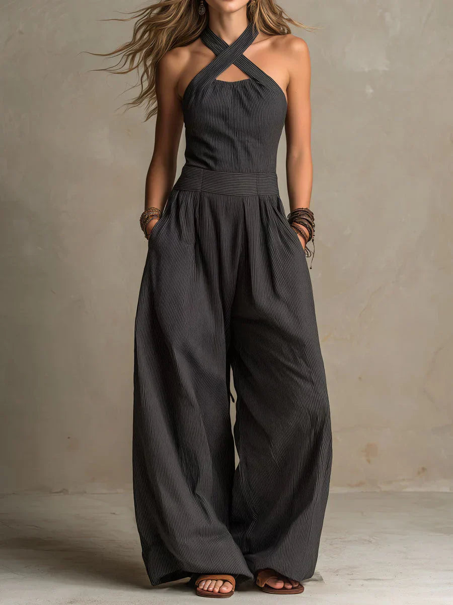 Karla | Eleganter, Fließender Jumpsuit mit Weitem Bein 0