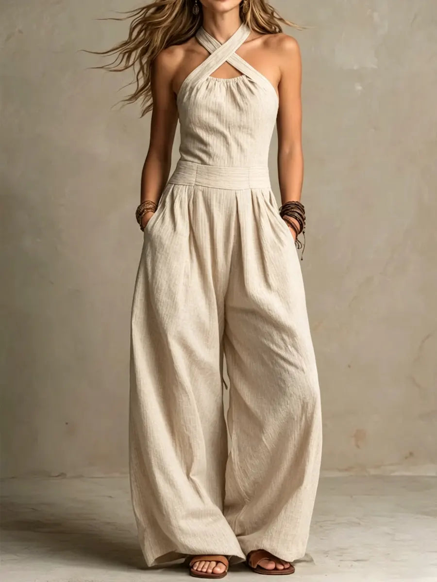 Karla | Eleganter, Fließender Jumpsuit mit Weitem Bein 2
