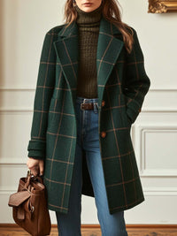 Eleonora | Eleganter und zeitloser Tweedmantel mit Karomuster
