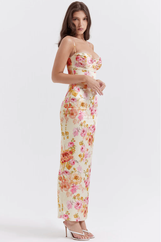 Kira | Damen Kleid Sommerkleider Spaghettiträger Elegant Hochzeitsgast 4