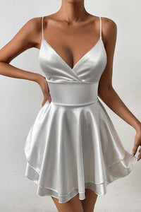 Celeste | Elegantes und bequemes Satin Skater MiniKleid