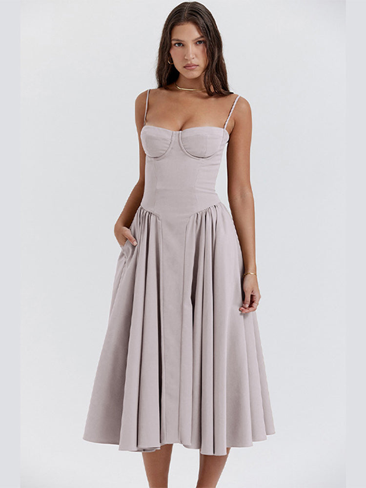 Lara | Festliche Kleider Damen Vintage Elegant Lang Tanktop Stil 5