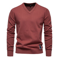 Luuk | Weicher Pullover aus Baumwollmischung mit V-Ausschnitt