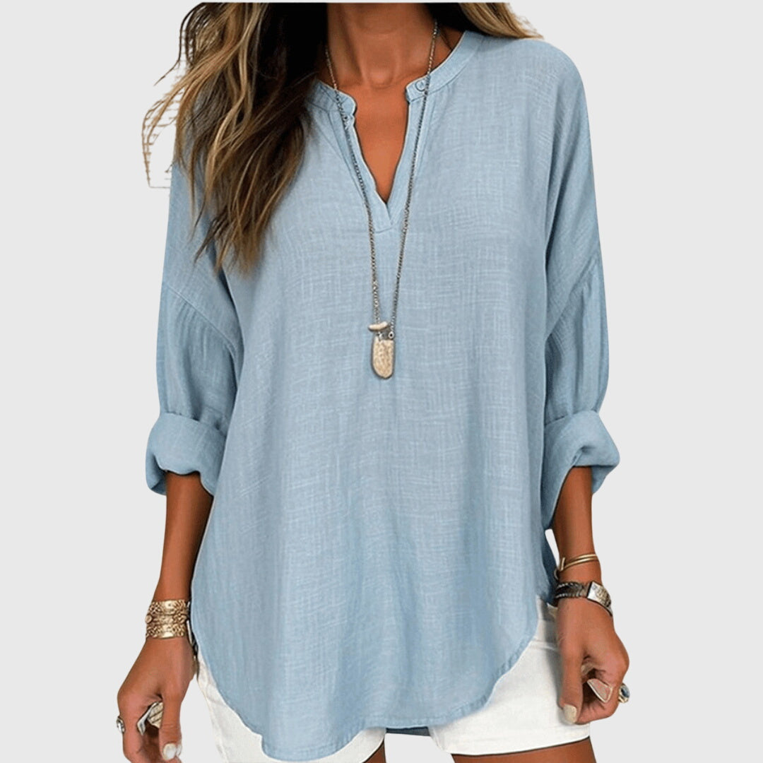 Lena | Atmungsaktives, Elegantes Strandshirt Damen – Fließendes Design für Stilbewusste 0