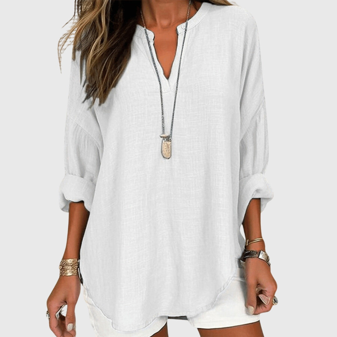 Lena | Atmungsaktives, Elegantes Strandshirt Damen – Fließendes Design für Stilbewusste 1