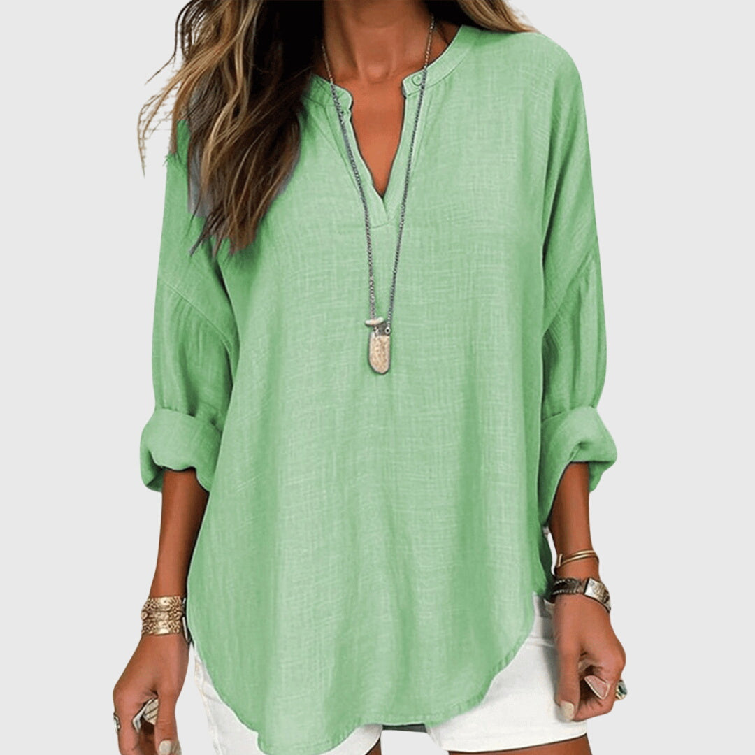 Lena | Atmungsaktives, Elegantes Strandshirt Damen – Fließendes Design für Stilbewusste 2