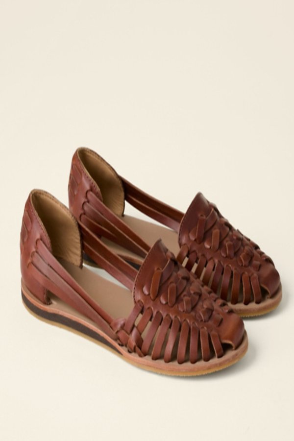 Lena | Handgefertigte bequeme Sandalen aus gewebtem Leder 1