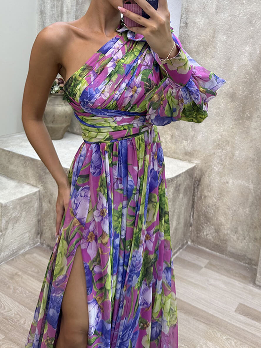Lilie | Elegantes, Romantisches &amp; Fließendes One-Shoulder-Maxikleid 6