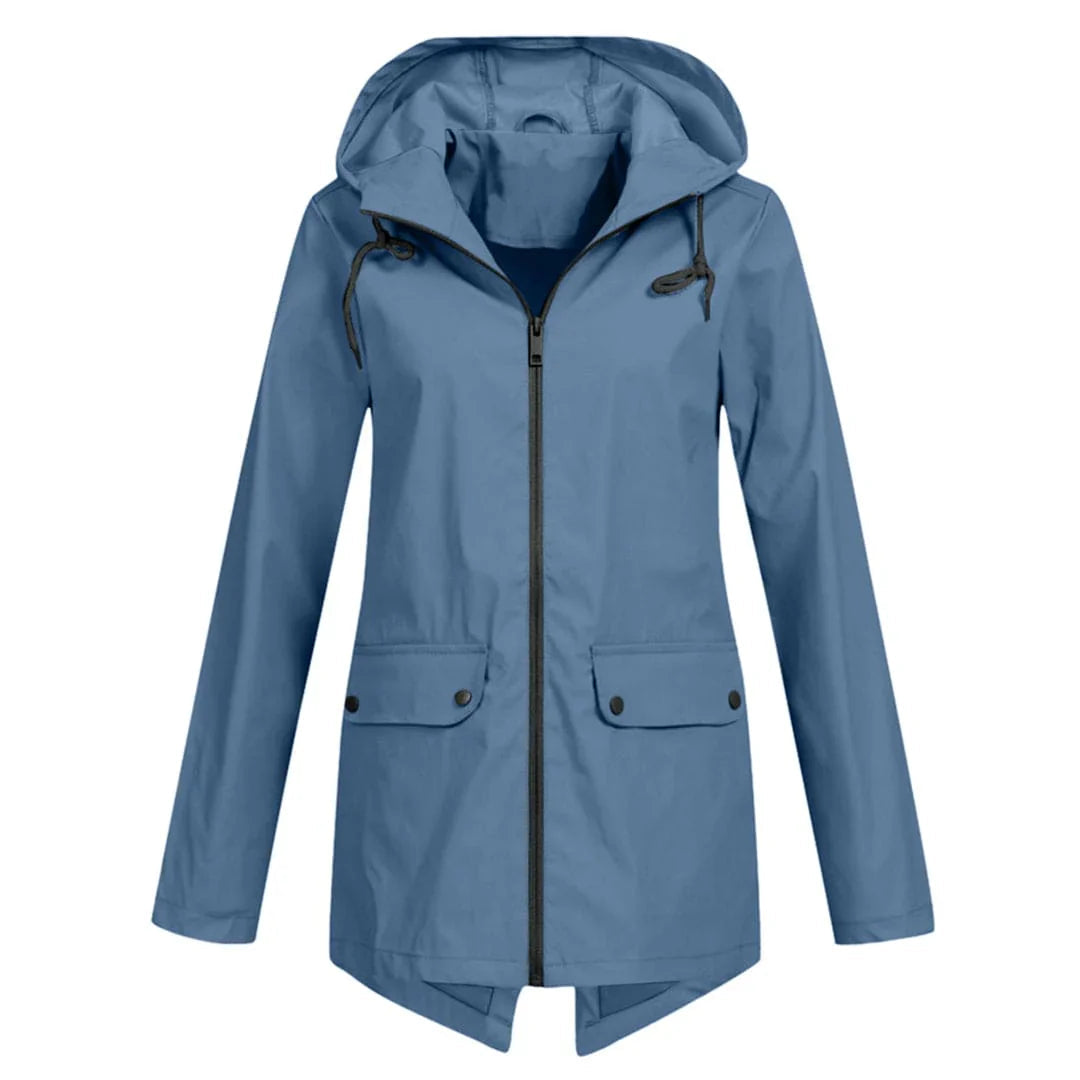 Lina | Damen Regenjacke – Wasserdicht, Bequem & Stilvoll mit Kapuze 3