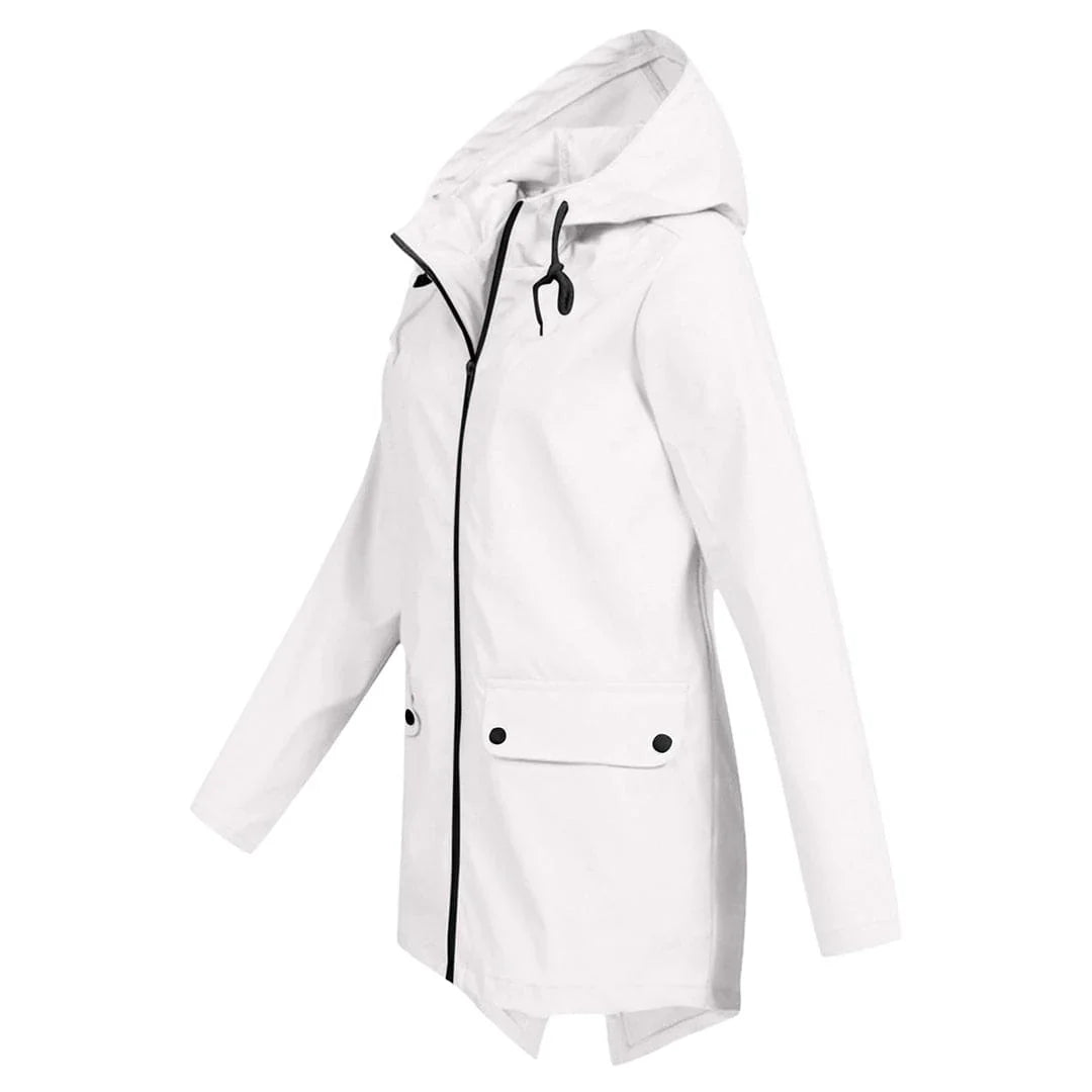 Lina | Damen Regenjacke – Wasserdicht, Bequem & Stilvoll mit Kapuze 8
