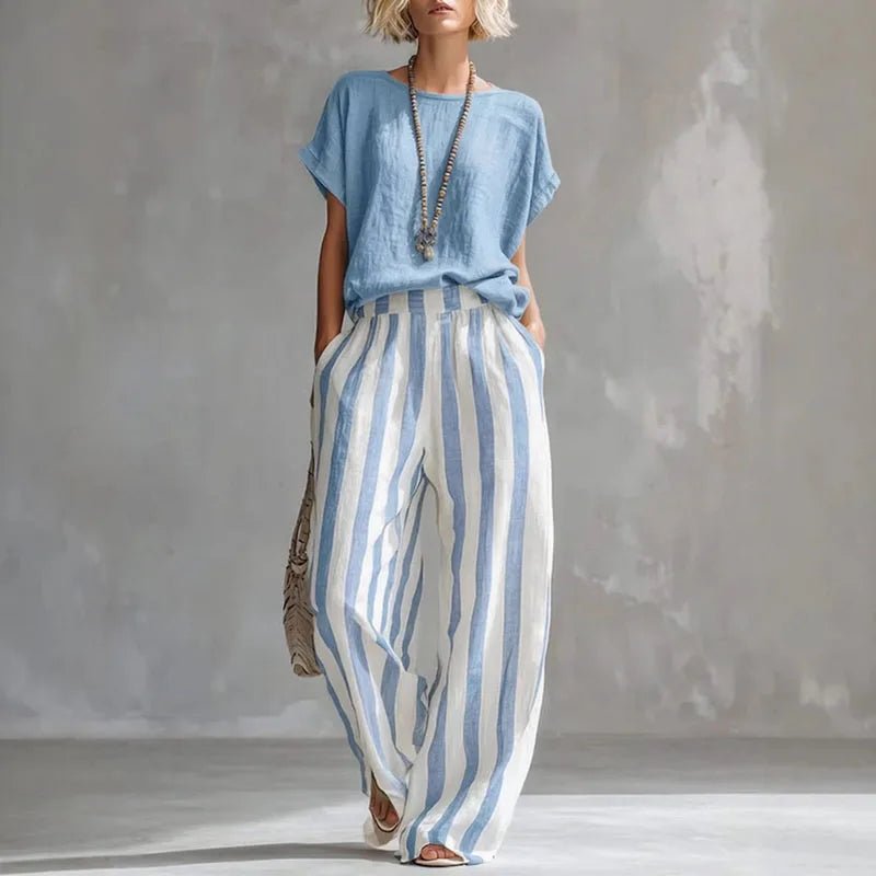 Lina | Elegantes Leinen Set Damen – Atmungsaktiv & Entspanntes Twin Set für Stilbewusste 3