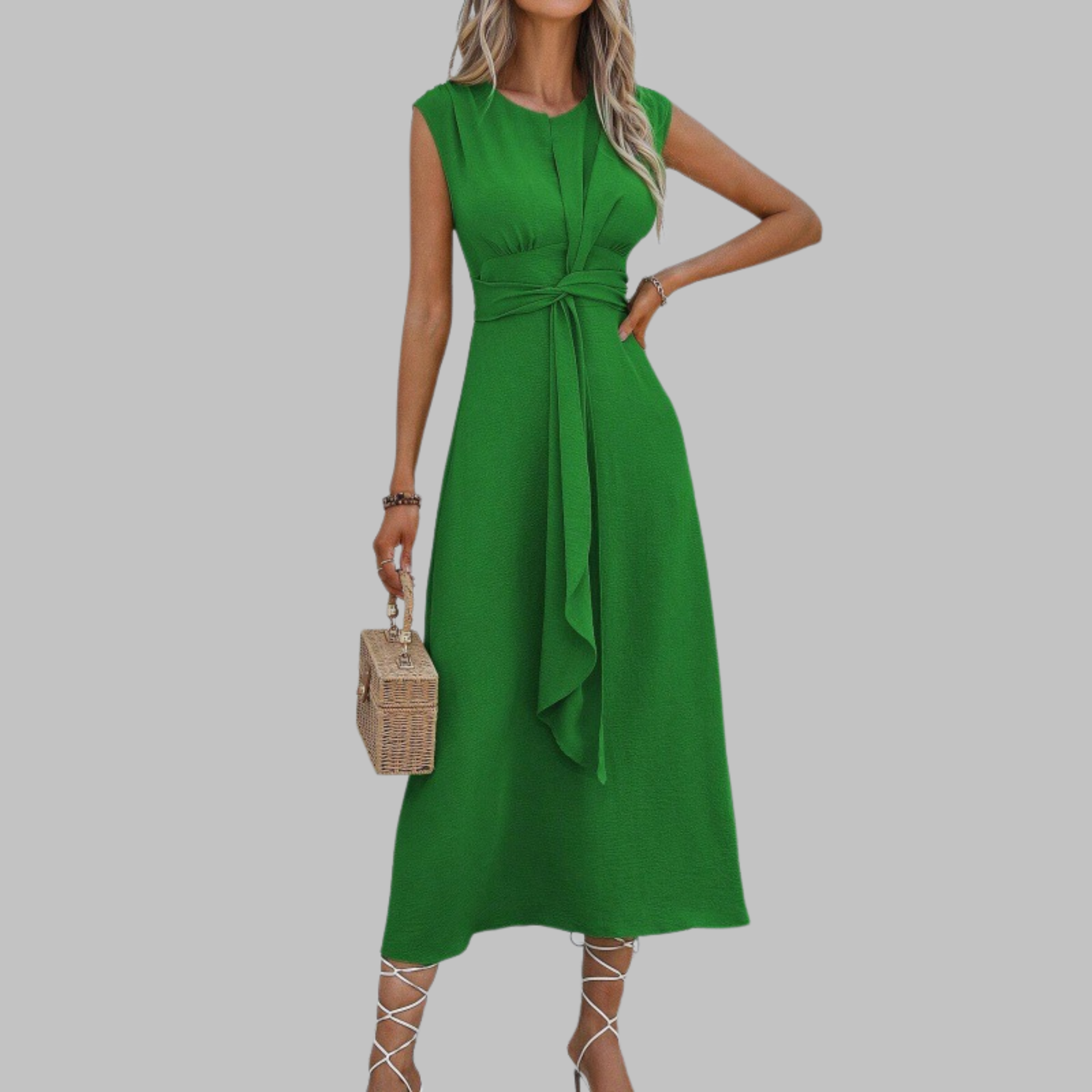 Liora | Elegant Tailliertes Midikleid – Fließend & Ideal für Sommeranlässe 0
